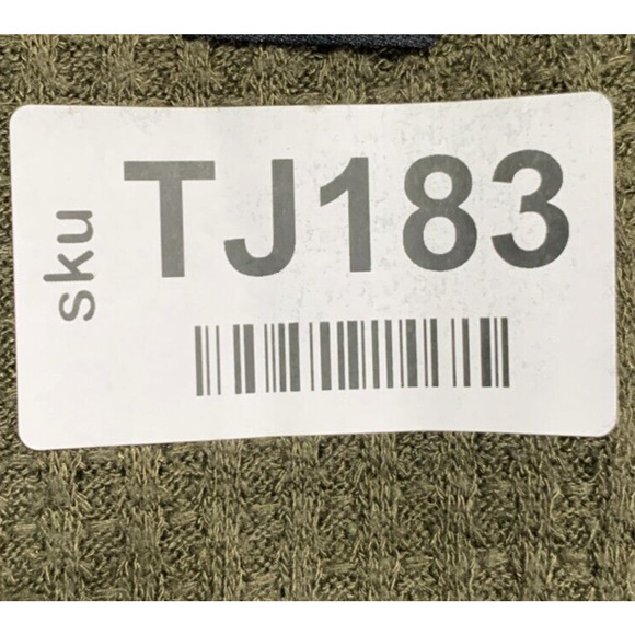 Sanctuary Social Standard Thermal Top Women Size XL Green V Neck Waffle‎ Knit - Picture 12 of 12